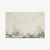 The Royal and State Yachts, possibly the Arrival of Charles II of England at Moerdijk, 1660 by Willem van de Velde the Elder - thumbnail_0_nf_66fe40328213847b6f357b88